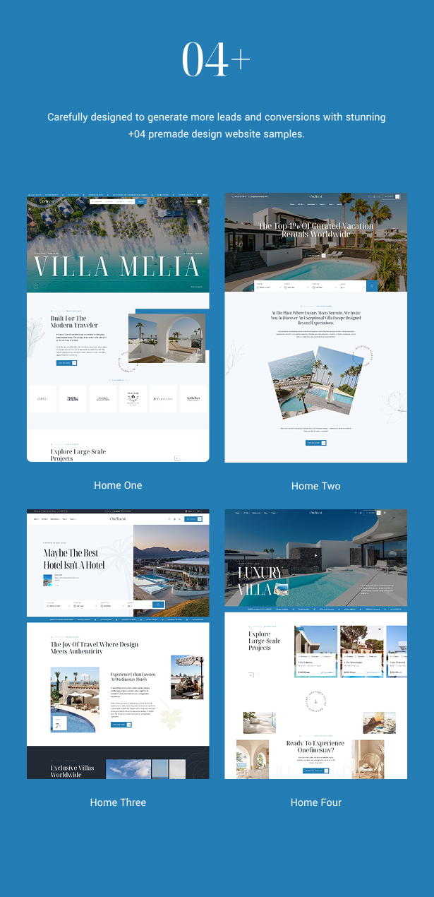 Onefinest - Villa & Vacation Rentals WordPress Theme