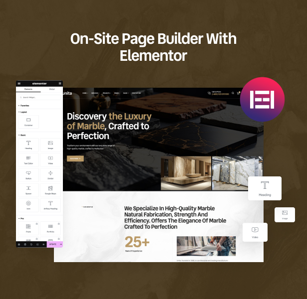 Unita - Marble & Tiles WordPress Theme