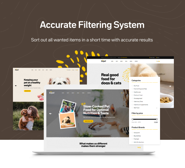 Gopet 13 Gopet - Pet Food WooCommerce WordPress Theme - Accurate Filtering System