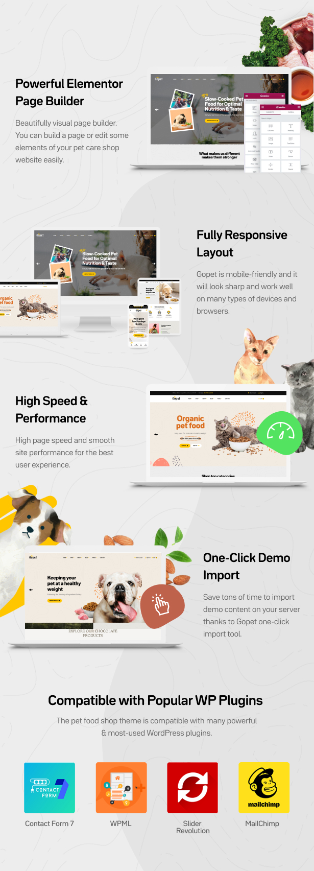 Gopet 14 Gopet - Pet Food WooCommerce WordPress Theme - Core Features