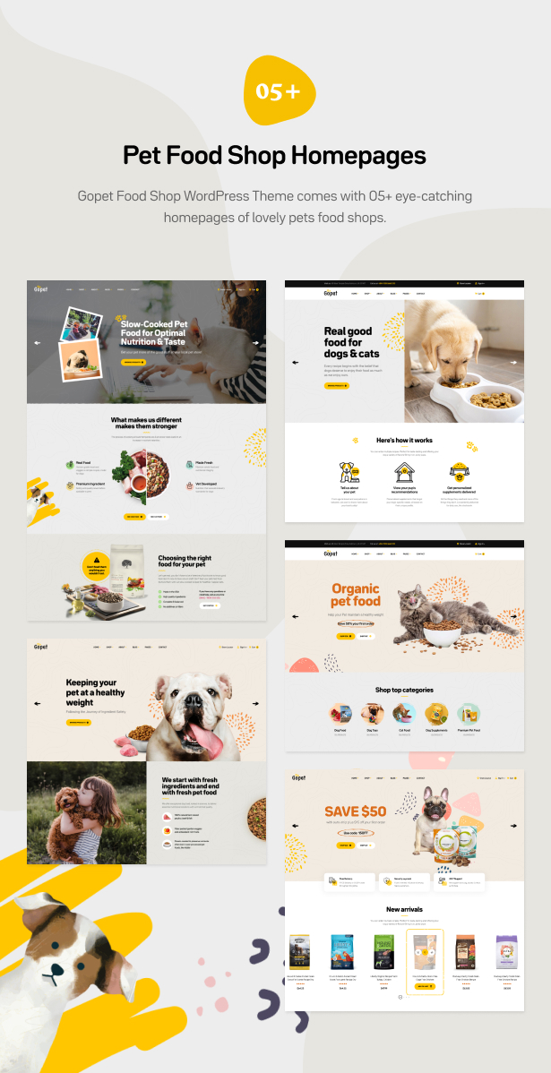 Gopet 3 Gopet - Pet Food WooCommerce WordPress Theme - 05+ Pet Food Shop Homepages