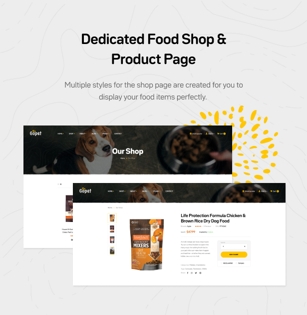 Gopet 4 Gopet - Pet Food WooCommerce WordPress Theme - Dedicated Food Shop & Product Page