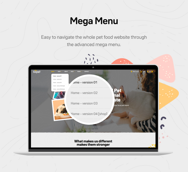 Gopet 7 Gopet - Pet Food WooCommerce WordPress Theme - Mega Menu