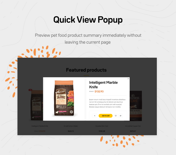 Gopet 8 Gopet - Pet Food WooCommerce WordPress Theme - Quick View Popup