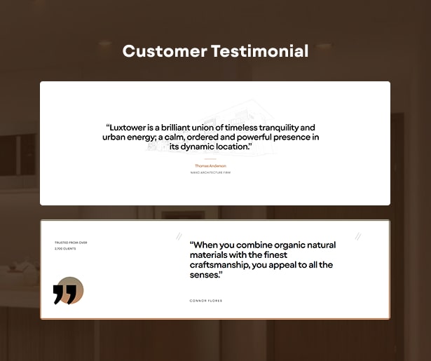 Luxtower single real estate wordpress theme customers Testimonial