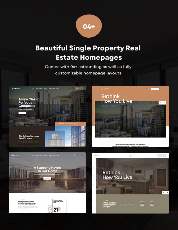 Luxtower single real estate wordpress homepages
