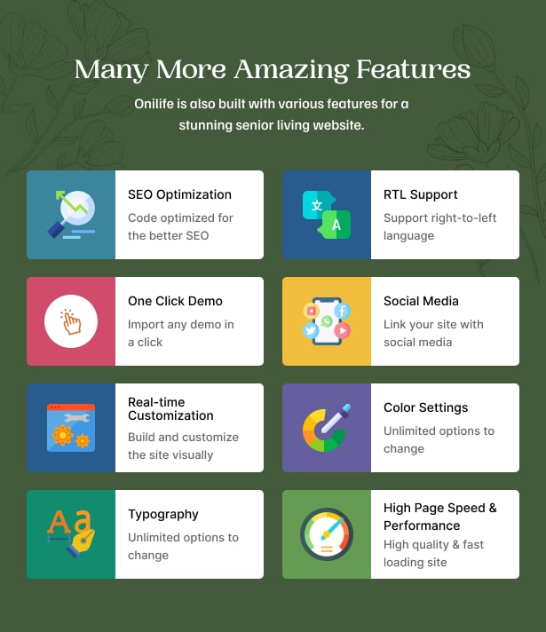 Onilife - Senior Living WordPress Theme
