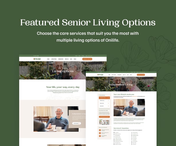 Onilife - Senior Living WordPress Theme