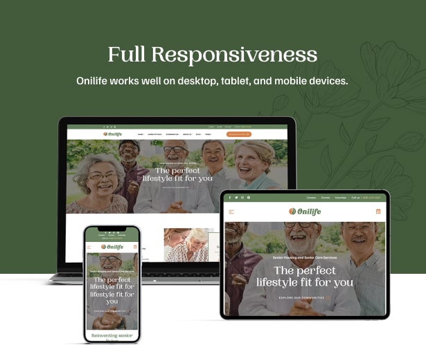 Onilife - Senior Living WordPress Theme